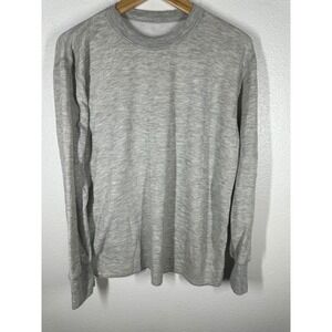 Indera‎ shirt Womens Large Thermal Long Sleeve Crew Neck Base Layer Heather Gray